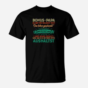 Bonus Papa T-Shirt mit Liebevollen Sprüchen, Geschenkidee - Seseable