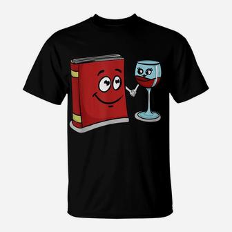 Book And Wine Best Friend Lover Gifts For Women T-Shirt | Crazezy CA