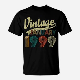 Born January 1999 Shirt Vintage 21St Birthday 21 Years Old T-Shirt | Crazezy CA