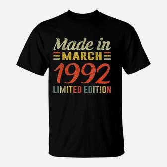 Born March 1992 Birthday Gift Made In 1992 28 Years Old T-Shirt | Crazezy