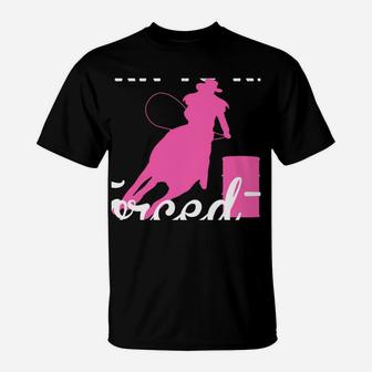 Born Ride Horse Forced To Go To School Funny Barrel Racing T-Shirt | Crazezy UK