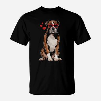 Boxer Cute Dog Valentine Heart T-Shirt - Monsterry UK