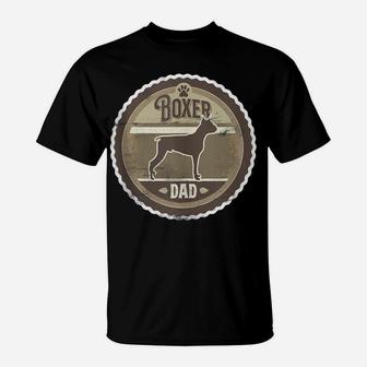 Boxer Dad - Boxer Dog Silhouette T-Shirt | Crazezy