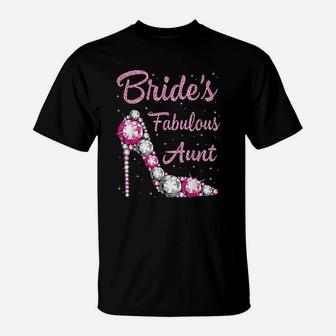 Brides Fabulous Aunt Happy Wedding Marry Vintage T-Shirt | Crazezy