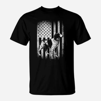 Brittany Spaniel American Flag Dog Dad Dog Mom Lover T-Shirt | Crazezy DE