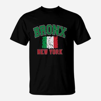 Bronx New York Style Italy Flag T-Shirt | Crazezy