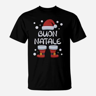 Buon Natale Italian Christmas Santa Merry Xmas Italy T-Shirt | Crazezy CA