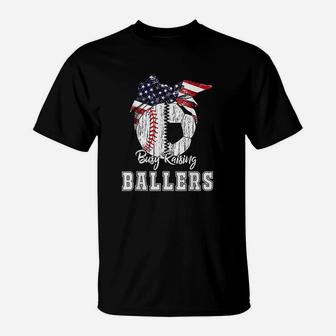 Busy Raising Ballers Baseball Soccer T-Shirt | Crazezy