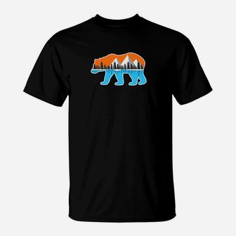 California Bear Walking In The Woods T-Shirt - Thegiftio UK