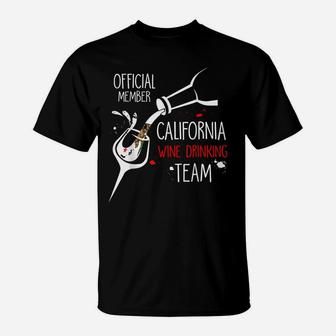 California Wine Drinking Team Funny T Shirt T-Shirt | Crazezy DE