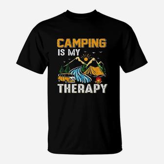 Camping Is My Therapy T-Shirt | Crazezy