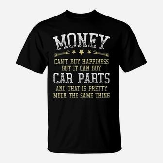 Can Buy Car Parts Funny Car Lover Auto Mechanics Vintage T-Shirt | Crazezy AU