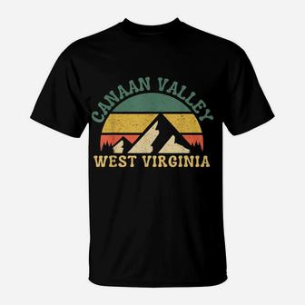 Canaan Valley West Virginia Mountain Retro Sunset Vintage T-Shirt | Crazezy AU