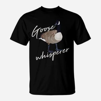 Canadian Goose Whisperer Funny Cute Bird Hunter Gift Animal T-Shirt | Crazezy