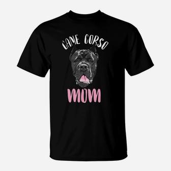 Cane Corso Mom Dog Owner Breed Puppy Lover Paw Dog Head T-Shirt | Crazezy DE