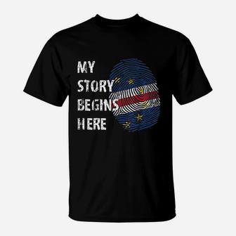 Cape Verde Flag My Story Begins Here T-Shirt | Crazezy AU