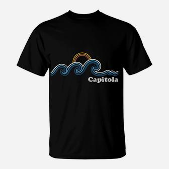 Capitola California Ca Sufing Waves Sunset Vintage T-Shirt | Crazezy DE