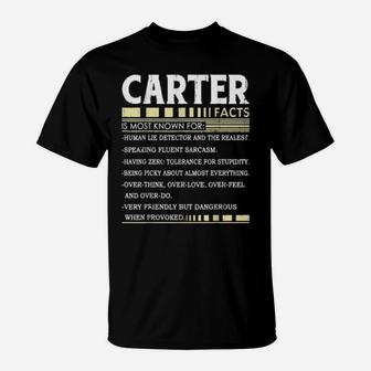 Carter Facts Carter Name T-Shirt - Monsterry