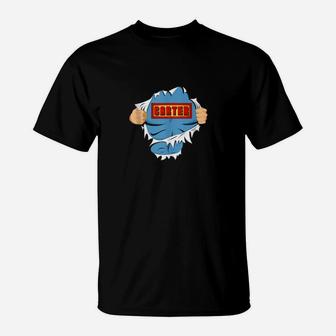 Carter Name Superhero Named Carter T-Shirt - Monsterry