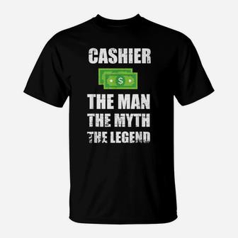Cashier The Man The Myth The Legend Distressed T-Shirt - Monsterry DE