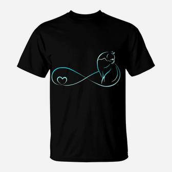 Cat Infinity Love Cat Lovers Gifts For Women Men Girls Kids T-Shirt | Crazezy