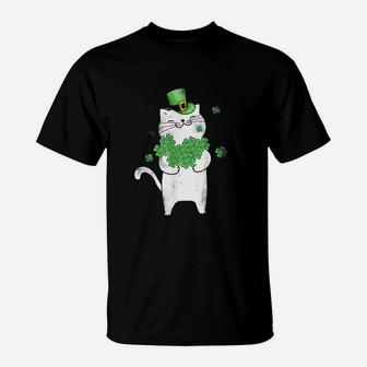Cat Leprechaun Cat Lover T-Shirt | Crazezy