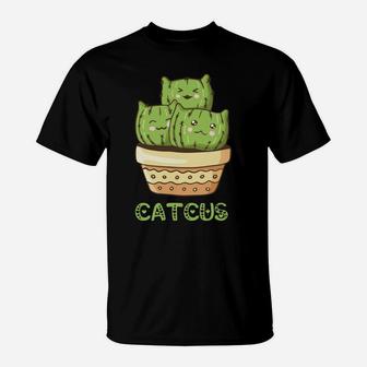 Catcus Funny Cat Cactus Plant Cacti Kitty Lover Succulent Sweatshirt T-Shirt | Crazezy