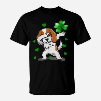 Cavalier King Charles Spaniel Dabbing Lucky Irish Shamrock T-Shirt | Crazezy AU