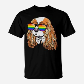 Cavalier King Charles Spaniel Face Gay Pride Lgbt T-Shirt - Monsterry