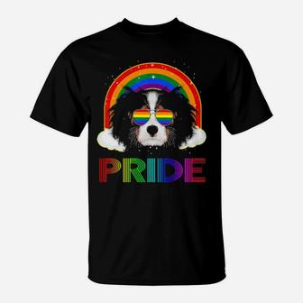 Cavalier King Gay Pride Lgbt Rainbow Flag Sun T-Shirt - Monsterry