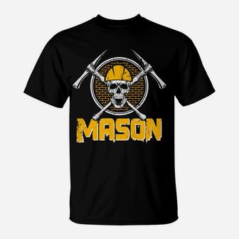 Cement Mason Bricklayer Image On Back Of Clothing T-Shirt | Crazezy DE