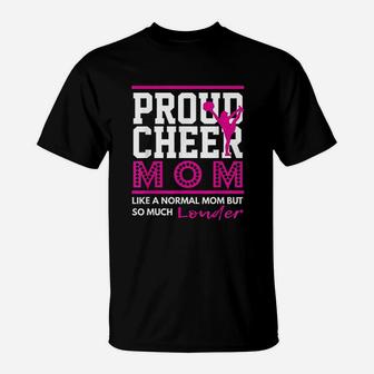 Cheerleading Proud Cheer Mom T-Shirt | Crazezy