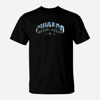 Chicago Skyline Giant Bean City Illinois State Gift T-Shirt - Thegiftio UK