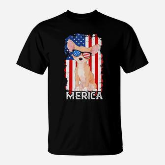 Chihuahua Merica 4Th Of July Gifts Dog Puppy T-Shirt - Monsterry