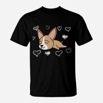 Chihuahua Mom Valentines Day For Girls Boys Gifts T-Shirt - Monsterry