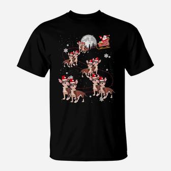 Chihuahua Reindeer Santa Xmas For Dog T-Shirt - Monsterry