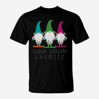Chillin With My Gnomies Garden Gnome Christmas Lawn Care T-Shirt | Crazezy AU