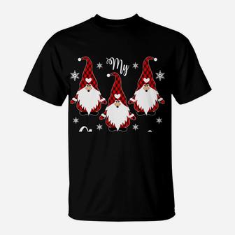 Chillin With My Gnomies Santa Claus Garden Gnome Christmas T-Shirt | Crazezy UK