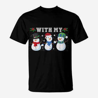 Chillin' With My Second Grade Snowmies Christmas 2Nd Grade Sweatshirt T-Shirt | Crazezy