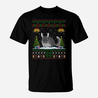 Chinchillas Xmas Gift Santa Hat Ugly Chinchillas Christmas Sweatshirt T-Shirt | Crazezy AU