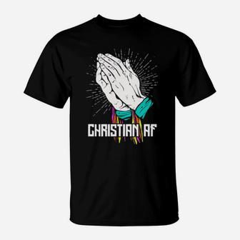 Christian Af Praying Hands T-Shirt - Monsterry UK