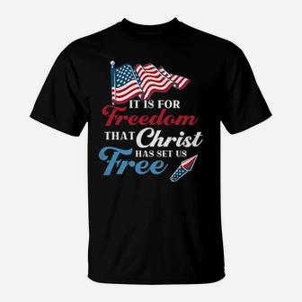 Christian Religious Faith Usa Flag Freedom Patriot T-Shirt - Monsterry