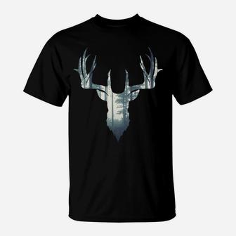 Christmas Deer Hunting | Forest Gift For Hunters T-Shirt | Crazezy UK