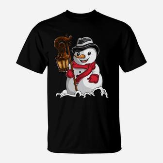 Christmas Gifts Winter Cartoon Snowman T-Shirt | Crazezy UK