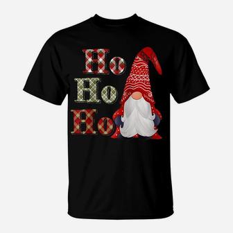 Christmas Gnome With Plaids Xmas Family Matching Pajama Gift Raglan Baseball Tee T-Shirt | Crazezy