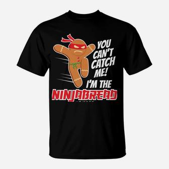 Christmas Ninjabread Man Funny Gingerbread Design Sweatshirt T-Shirt | Crazezy