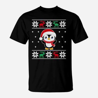 Christmas Penguin Funny Classic Ugly Sweater Girl Boy Kids Sweatshirt T-Shirt | Crazezy DE