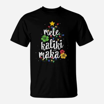 Christmas Tree Light Mele Kalikimaka Tropical Hawaii T-Shirt | Crazezy AU