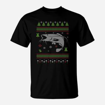 Christmas Ugly Sweater Fish Trout Bass Design T-Shirt | Crazezy CA