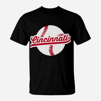 Cincinnati Baseball Vintage Ohio Pride Love City Red T-Shirt | Crazezy UK